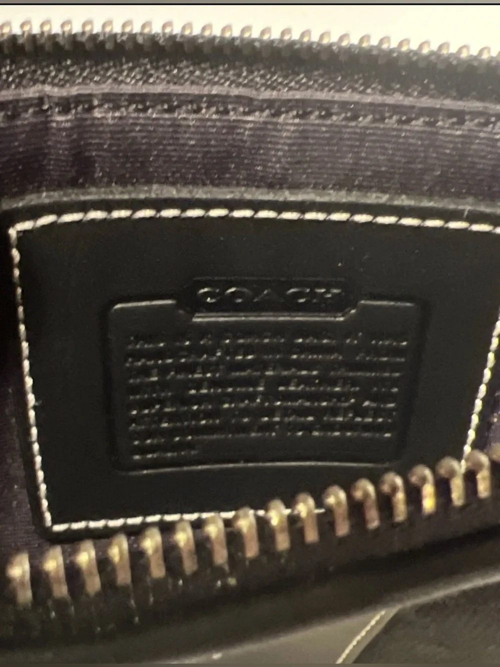 Coach Signature Jacquard Black Leather-Trim Wristlet Pouch Clutch Silver